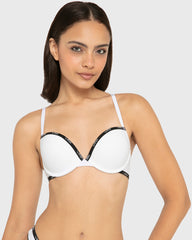 Rx Pu Pl Skinny Logo Ctn White With Black / 34B