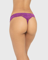 Diva Thong Lavish Lc Sides And Bk Sparkling Grape / M