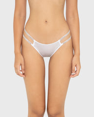 Diva Hl Mini Cheeky Micro W Rhinestone Straps Foiled White / M