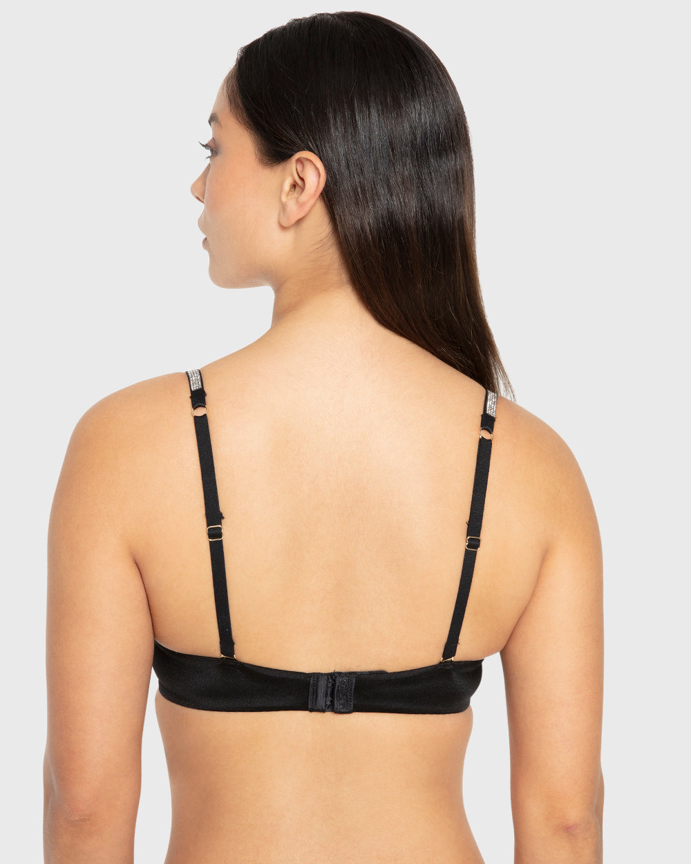 Hs Pu Pl Bc Smooth W Rhinestone Tape Designer Tuxedo Black / 34B