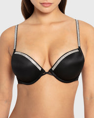 Hs Pu Pl Bc Smooth W Rhinestone Tape Designer Tuxedo Black / 34B