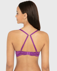 Hs Pu Pl Bc Ao Lavish Lc W Rhinestone Bondage Sparkling Grape / 34B