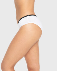 Essentials Hipster Cotton - Skinny Logo White With Black / M
