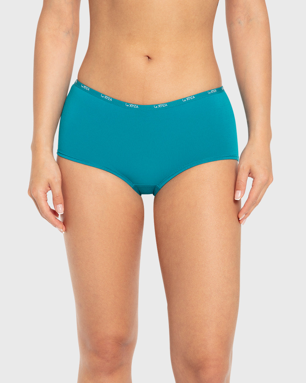 Essentials Boyshort Cotton - Skinny Logo Tahitian Tide / M