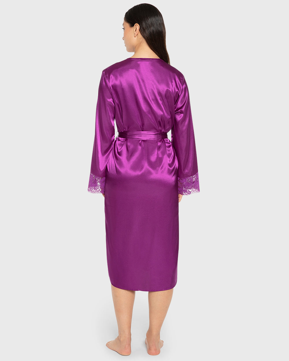 Robe Mid Length Satin W Lavish Lc Sparkling Grape / S/M