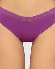 Us Cheeky Thong Modal With Beloved Trim Sparkling Grape / M