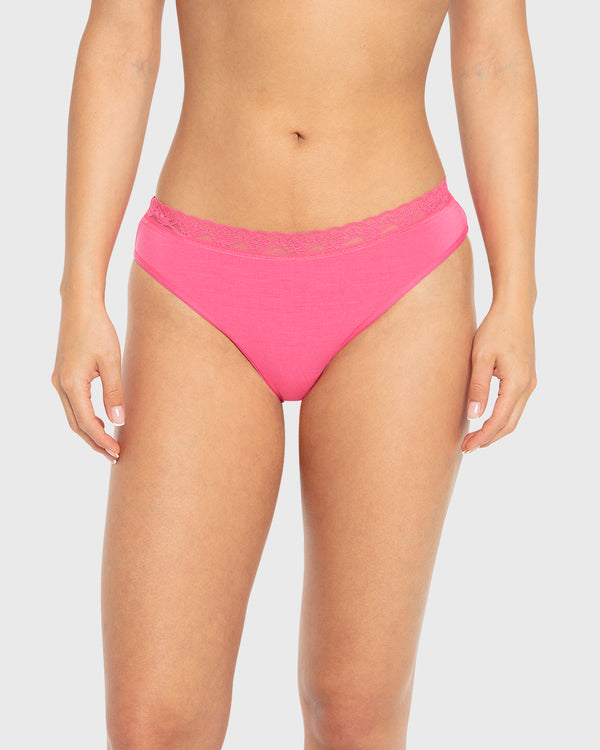 Us Bikini Modal With Beloved Trim Hot Pink / M