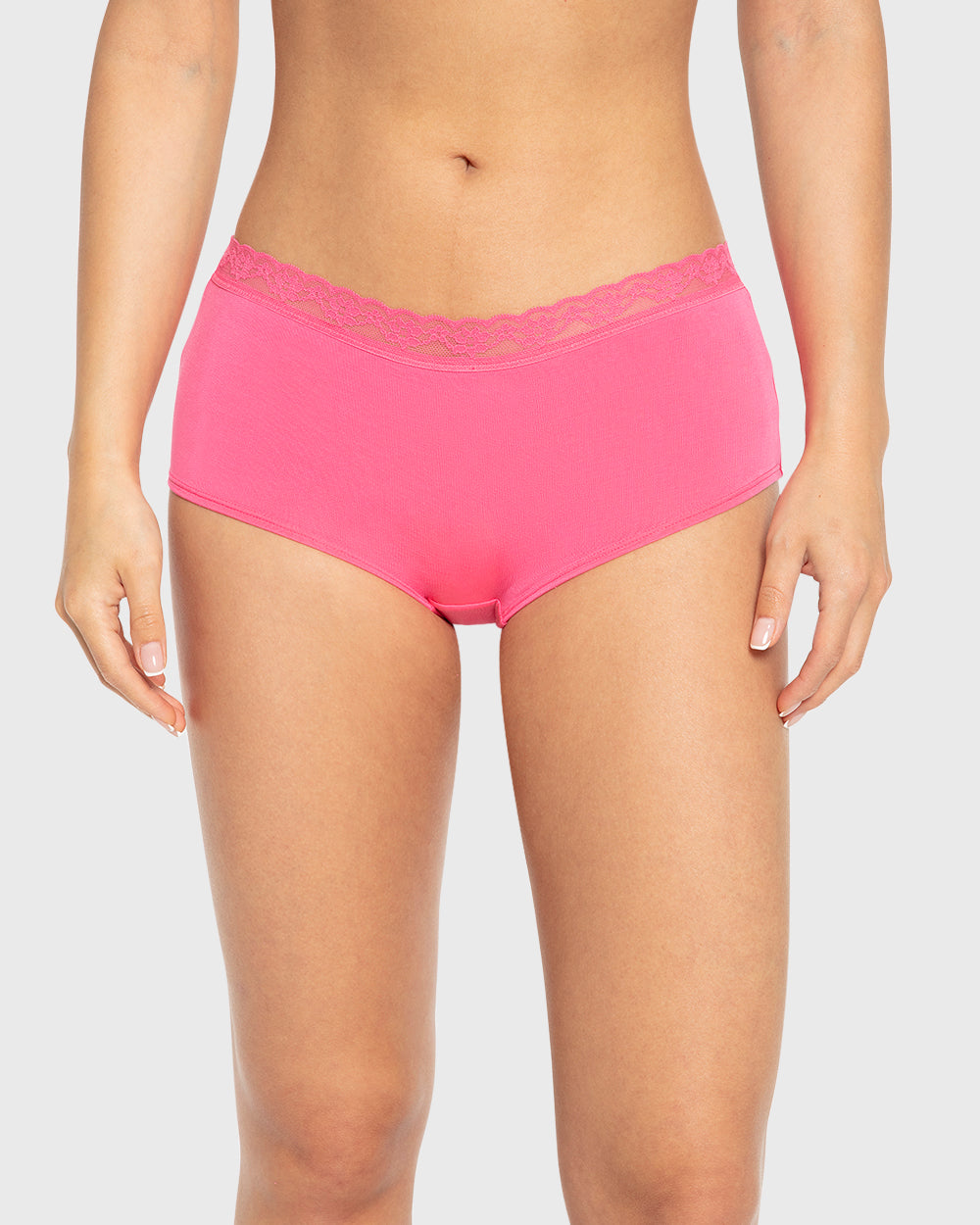 Us Boyshort Modal With Beloved Trim Hot Pink / M