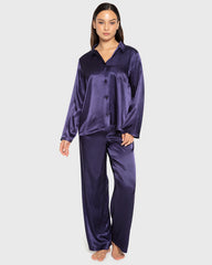 La Senza Sexy Sleep Satin Two Piece Long Pant Pajama Set