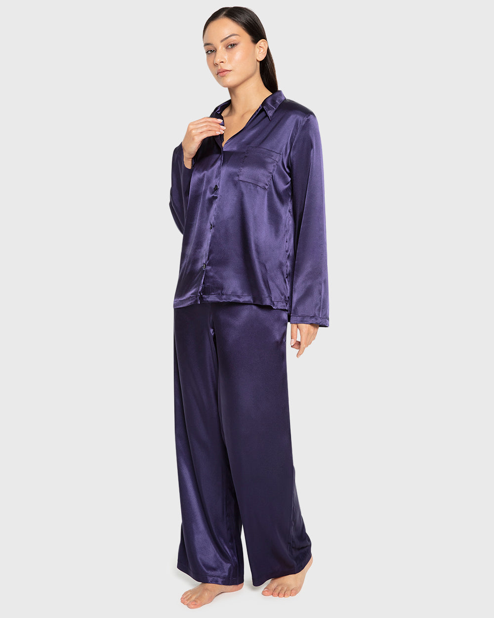 La Senza Sexy Sleep Satin Two Piece Long Pant Pajama Set