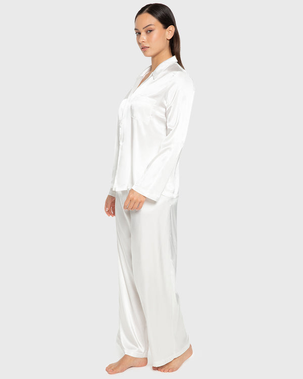La Senza Sexy Sleep Satin Two Piece Long Pant Pajama Set