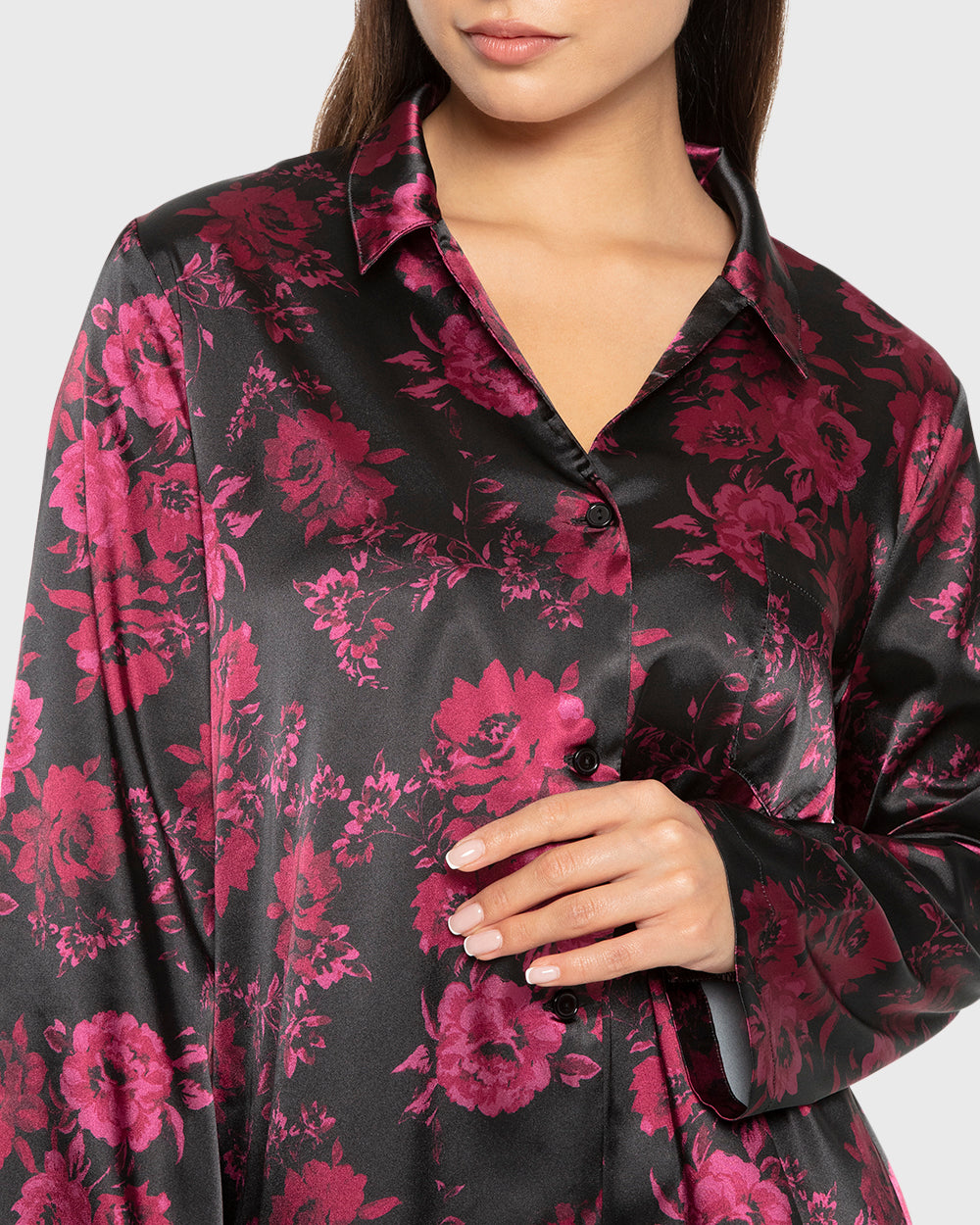 La Senza Sexy Sleep Satin Two Piece Long Pant Pajama Set