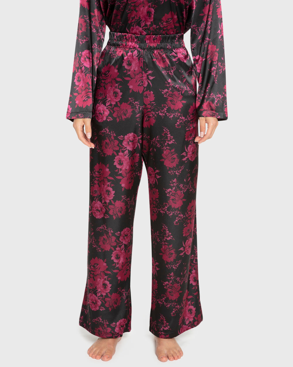 La Senza Sexy Sleep Satin Two Piece Long Pant Pajama Set