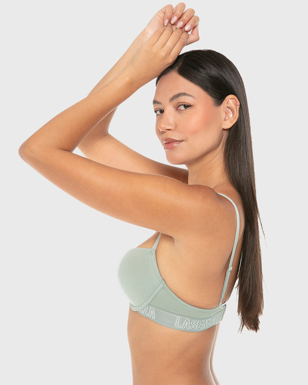 La Senza Remix Push Up Plunge Bra Iceberg Green / 34B