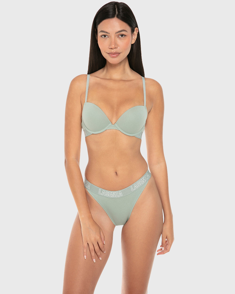 La Senza Remix Push Up Plunge Bra Iceberg Green / 34B
