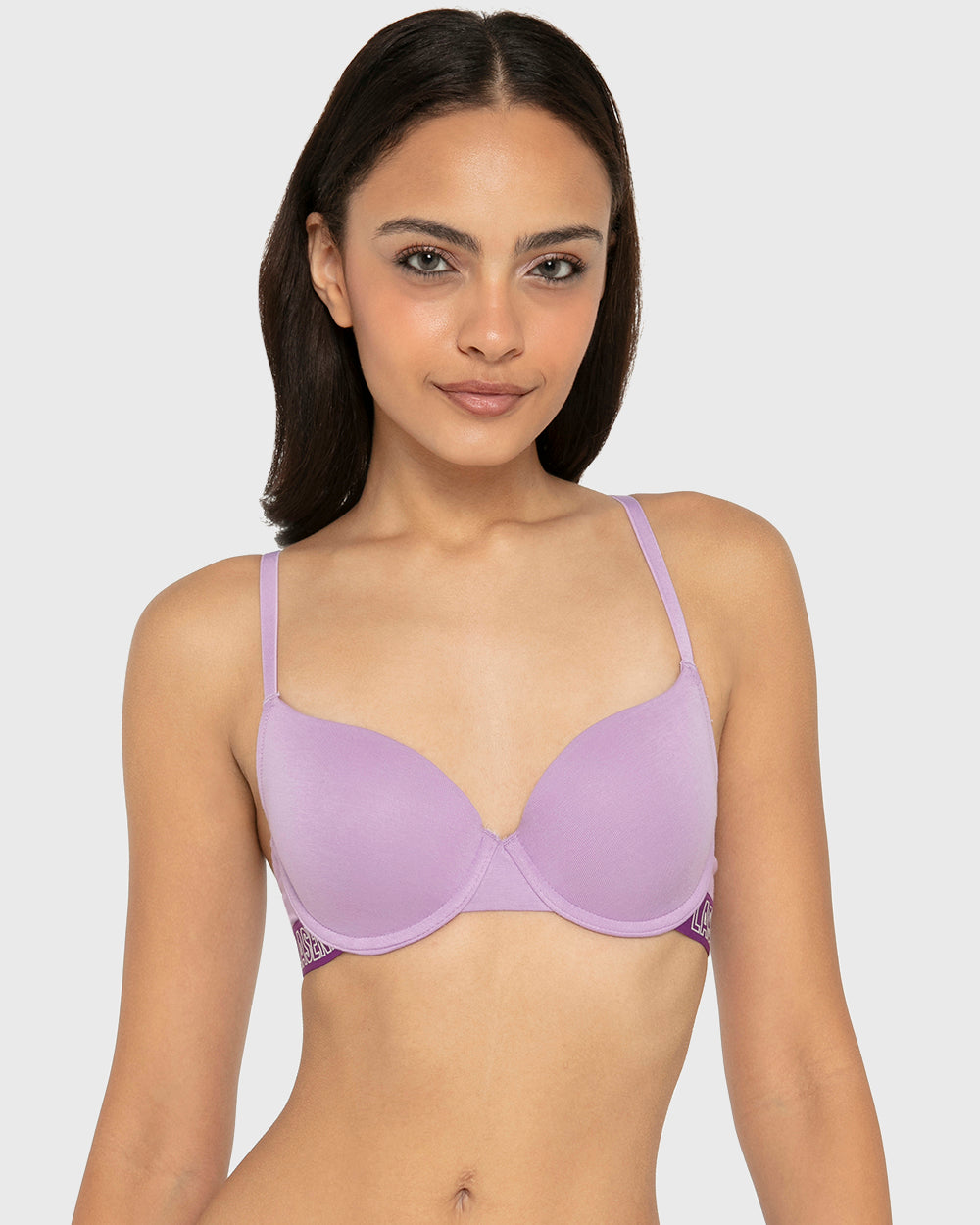 Essentials Ll Demi- Knockout Logo Ctn Regal Orchid With Sparkling Grape / 34B