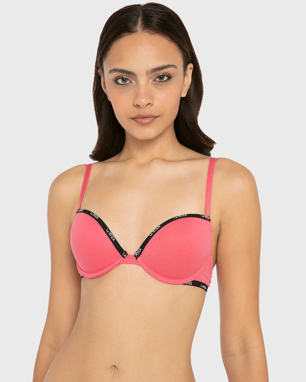 Rx Pu Pl Skinny Logo Ctn Party Punch With Tuxedo Black / 34B