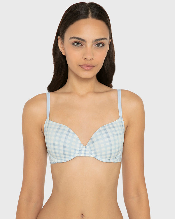 Essentials Ll Demi- Ctn Printed Body Breezy Gingham / 34B