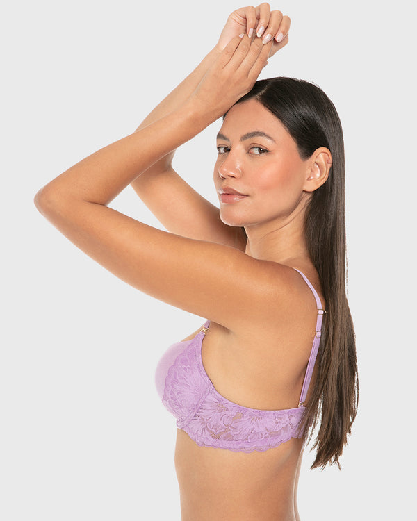 La Senza Beyond Sexy Gel Padding Plunge Bra Regal Orchid / 34B