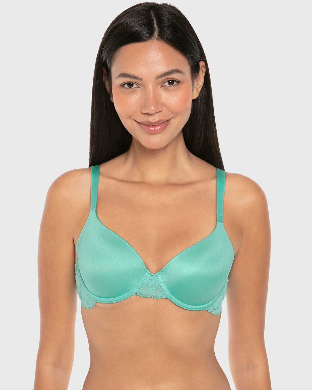 La Senza Lightly Lined Full Coverage Lace Wing Bra Pool Blue / 34B
