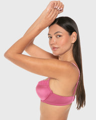 La Senza Beyond Sexy Gel Padding Plunge Bra Red Violet / 34B