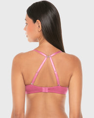 La Senza Beyond Sexy Gel Padding Plunge Bra Red Violet / 34B