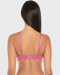 La Senza Hello Sugar Double Push Up Plunge Bra Red Violet / 34B