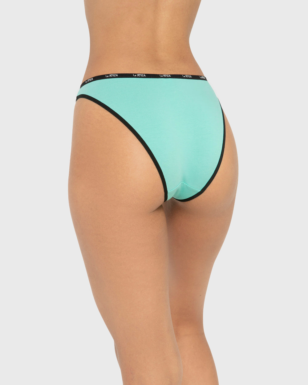 Essentials Bikini Cotton - Skinny Logo Pool Blue With Tuxedo Black / M