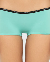Essentials Boyshort Cotton - Skinny Logo Pool Blue With Tuxedo Black / M