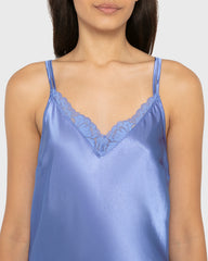 Slip Mid Length Satin W Lavish Lc And Strappy Bk Wedgewood / M
