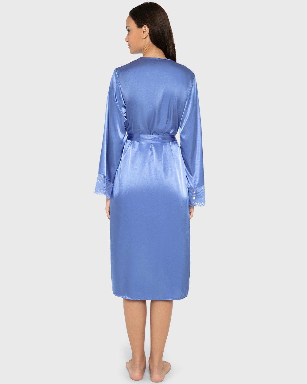 Robe Mid Length Satin W Lavish Lc Wedgewood / S-M