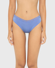 Us Cheeky Thong Modal With Beloved Trim Wedgewood / M