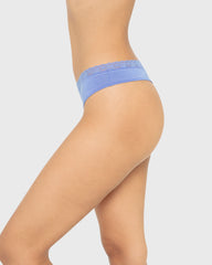 Us Cheeky Thong Modal With Beloved Trim Wedgewood / M