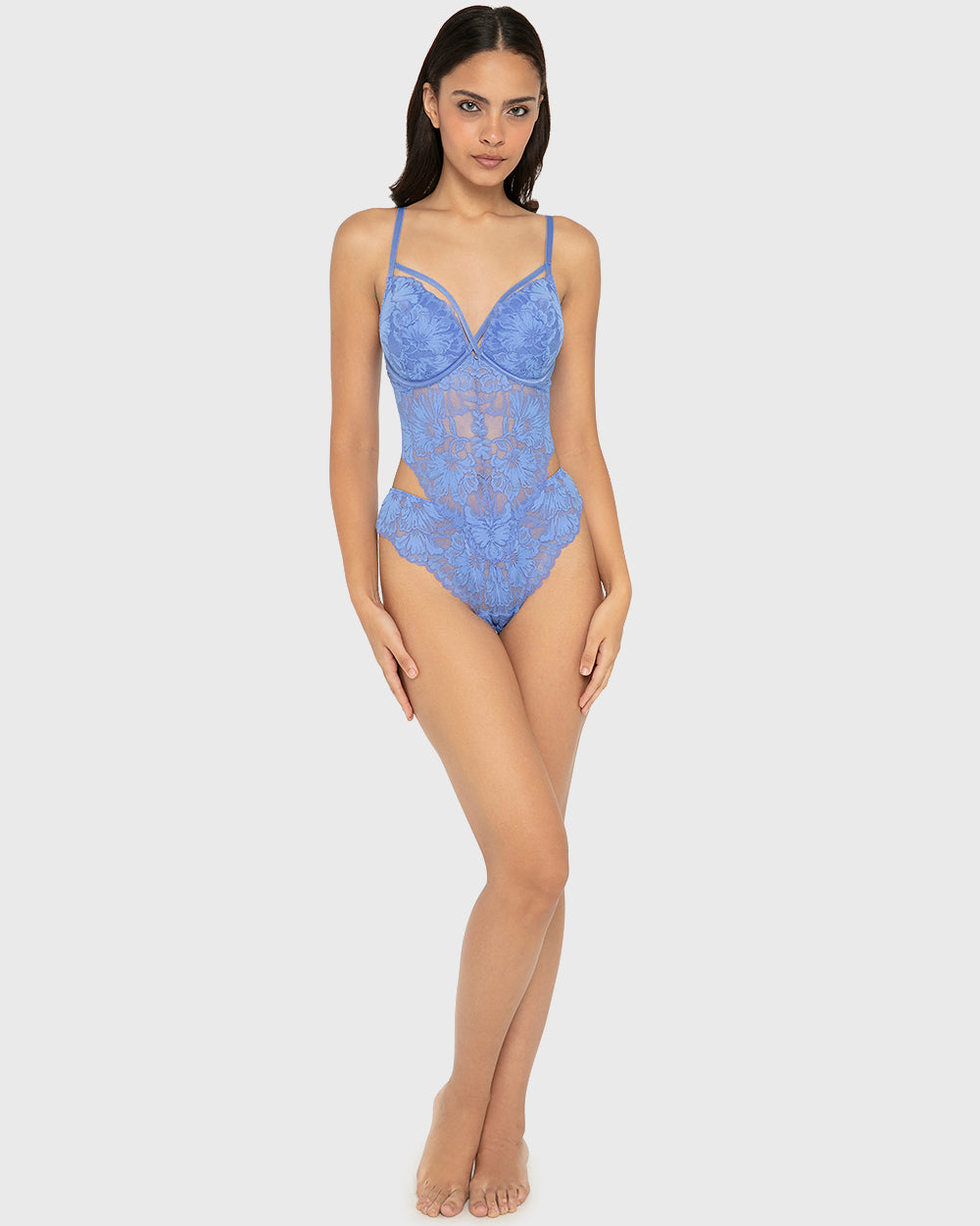 Bdyst Hs Pu Pl Lavish Lc W Bondage Straps Wedgewood / M