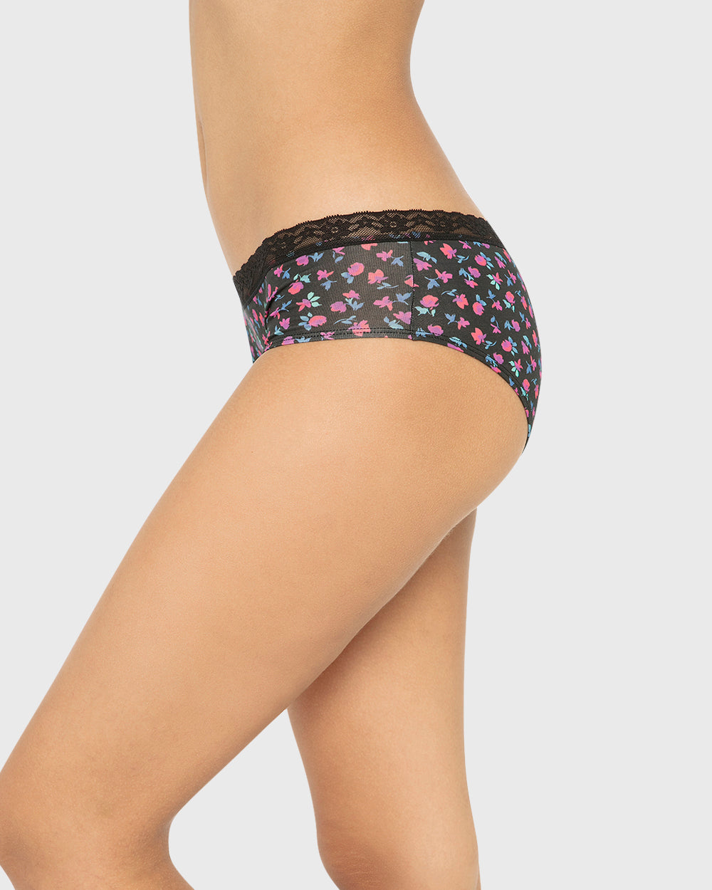 Us Hipster Modal With Beloved Trim Printed Body Breezy Floral Black/Red / M