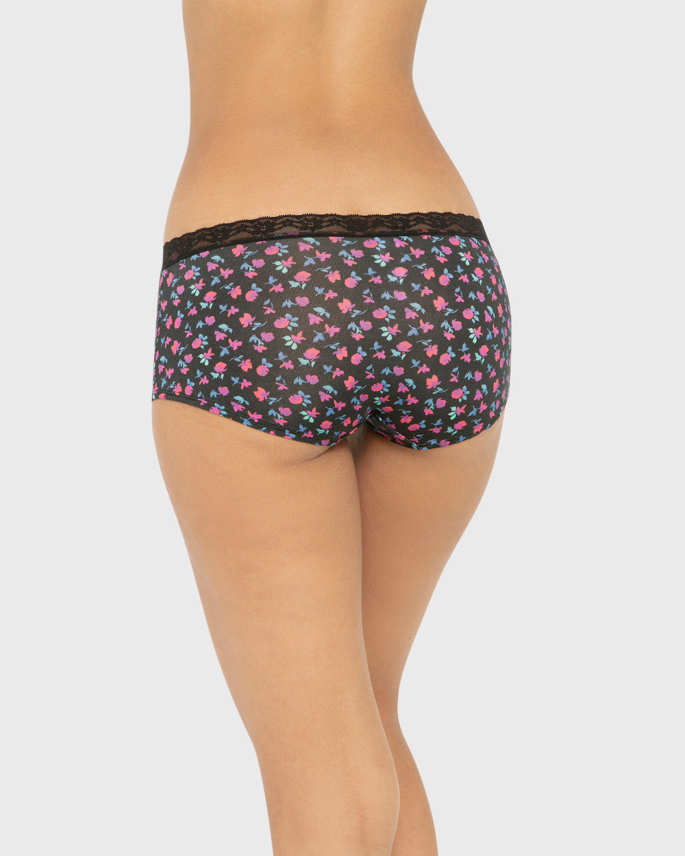 Us Boyshort Modal With Beloved Trim Printed Body Breezy Floral Black/Red / M