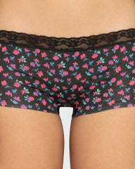 Us Boyshort Modal With Beloved Trim Printed Body Breezy Floral Black/Red / M