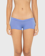 Essentials Cotton Boyshort Wide V Waist Wedgewood / M