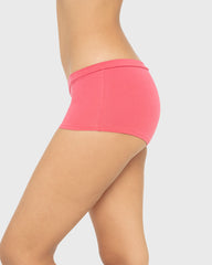 Essentials Cotton Boyshort Wide V Waist Party Punch / M