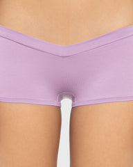 Essentials Cotton Boyshort Wide V Waist Regal Orchid / M