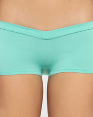 Essentials Cotton Boyshort Wide V Waist Pool Blue / M