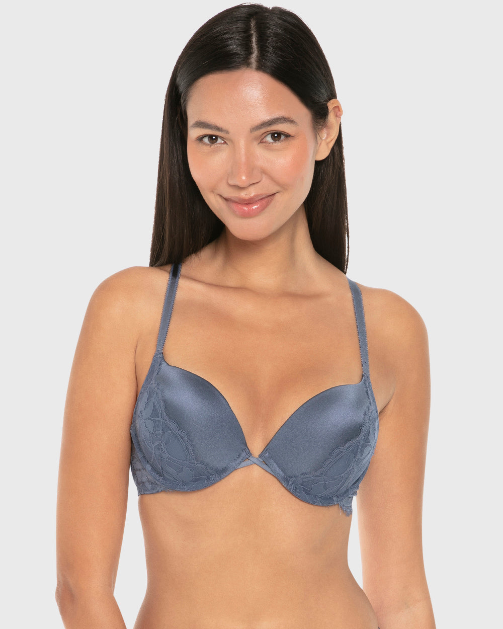 La Senza Hello Sugar Double Push Up Plunge Bra Vintage Indigo / 34B