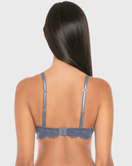 La Senza Hello Sugar Double Push Up Plunge Bra Vintage Indigo / 34B