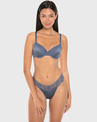 La Senza So Sexy Lightly Lined Full Coverage Bra Vintage Indigo / 34B