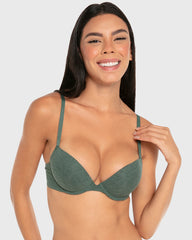 La Senza Remix Plunge Push Up Heather Wired Bra