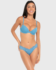 La Senza Remix Plunge Push Up Cotton Wired Bra