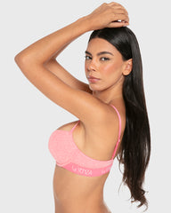 La Senza Remix Plunge Push Up Heather Wired Bra