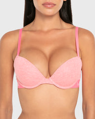 La Senza Remix Plunge Push Up Heather Wired Bra
