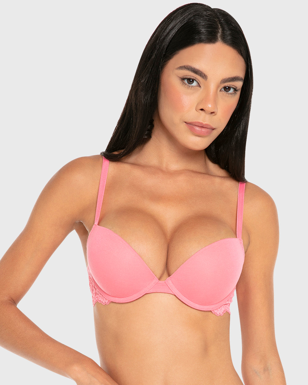 حمالة صدر قطنية سلكية مقوّاة بتقنية Remix Plunge Push Up من La Senza
