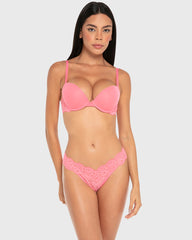 حمالة صدر قطنية سلكية مقوّاة بتقنية Remix Plunge Push Up من La Senza